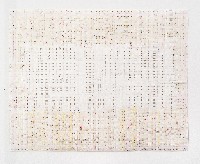 Célio Braga, Untitled (Woven), 2018. Color pencil and embossing on woven paper.

54 x 68.5 cm. (+ lijst)
PHŒBUS•Rotterdam